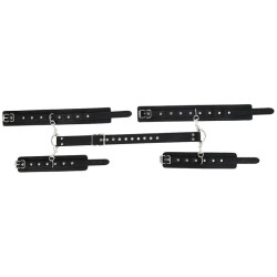 BDSMaster Attaches Bras-Poignets BACK BICEPS Noires